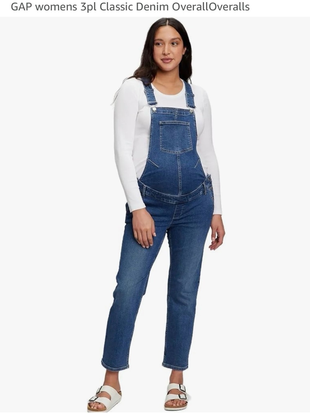 GAP Maternity Classic Blue Denim Overalls - Picture 7 of 8